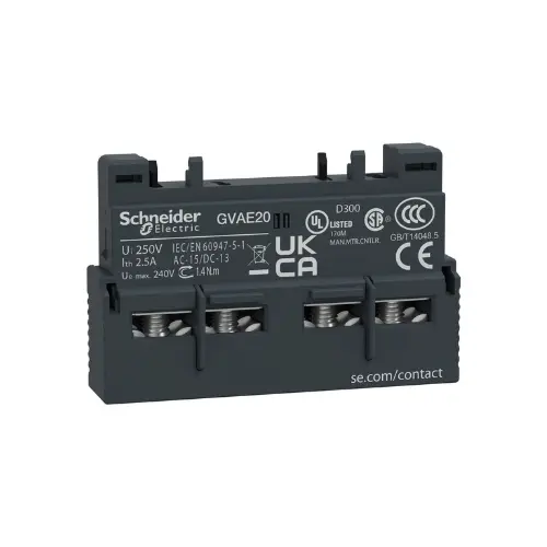 GVAE20,ADD ON BLOCK 1NO+1NC FOR GV2 MPCB-SCHNEIDER