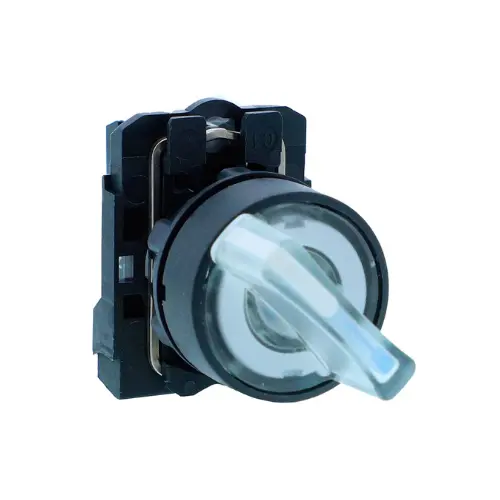 XB5AK121B1N,2 WAY ILL SELECTOR SWITCH 24V WHITE-SCHNEIDER