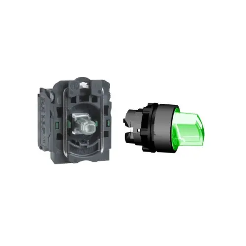 XB5AK133M3N,3 WAT ILL SELECTOR SWITCH 230V GREEN-SCHNEIDER