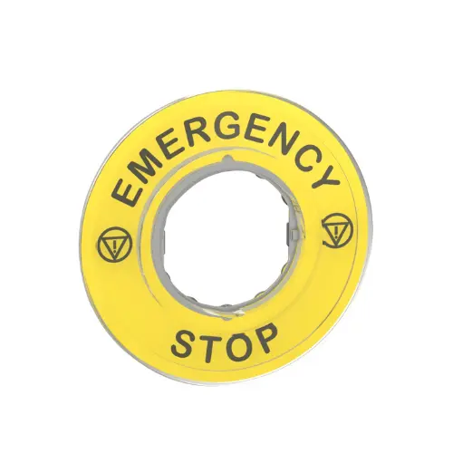 ZBY9320,LEGEND HOLDER 60MM FOR EMERGENCY STOP-SCHNEIDER