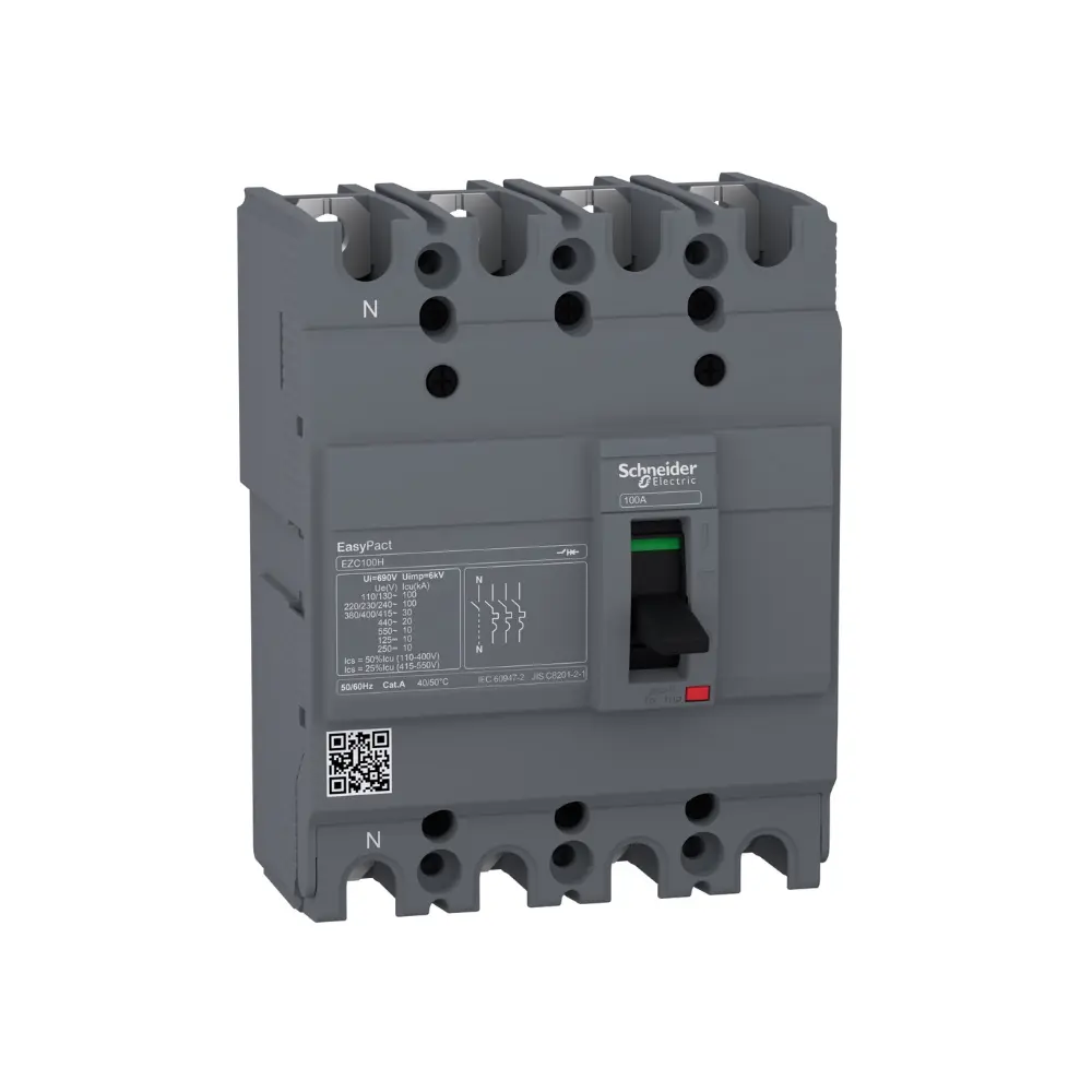 EZC100H4050,50A 4P 30KA EZC MCCB-SCHNEIDER