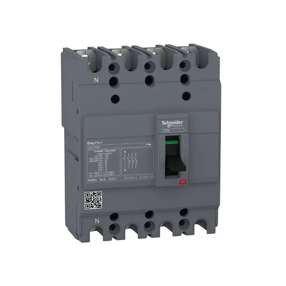 EZC100H4063,63A 4P 30KA EZC MCCB-SCHNEIDER
