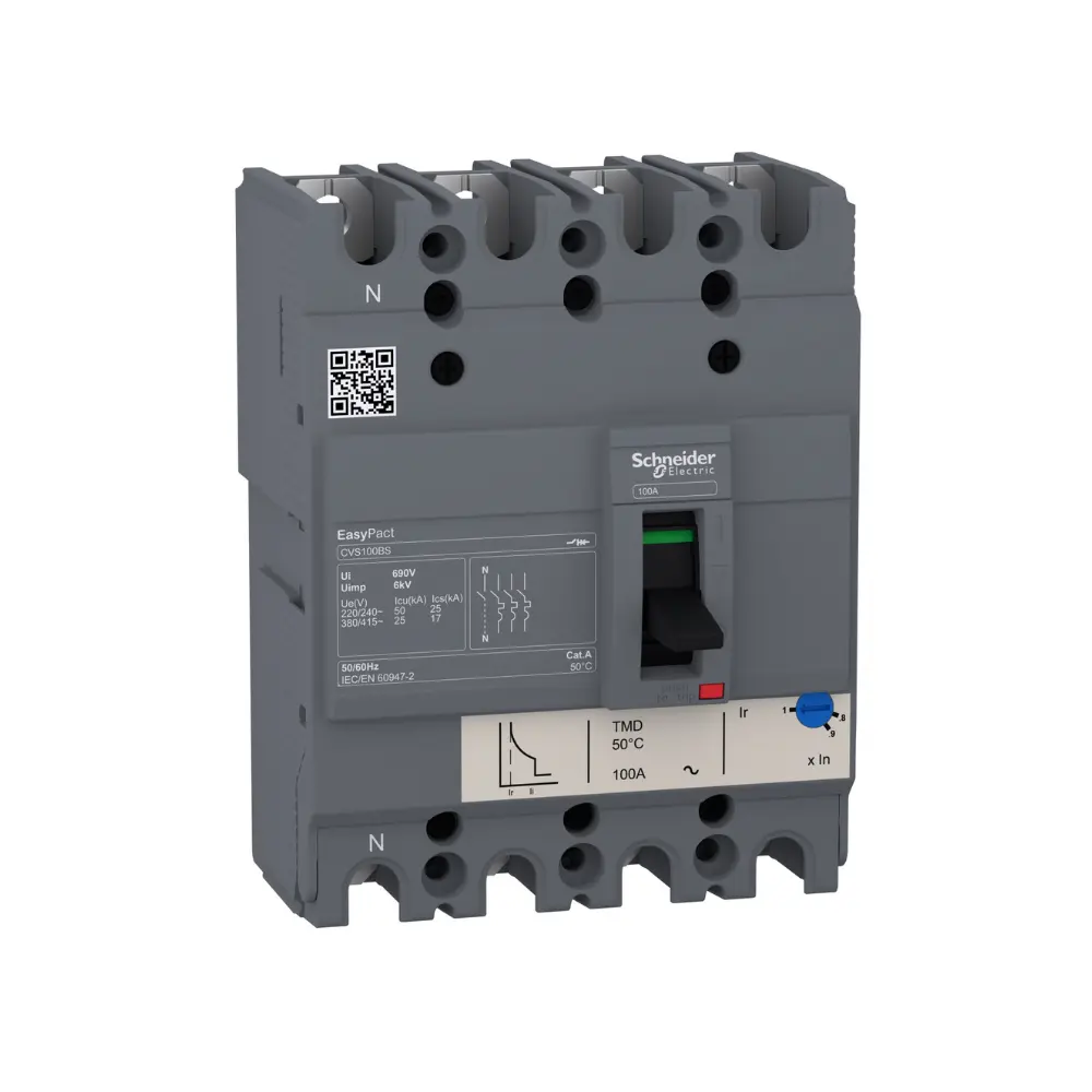 LV510958,100A 4P 25KA MCCB-SCHNEIDER