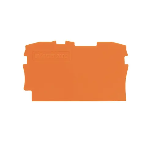 2004-1292,6SQMM END & INTERMEDIATE PLATE ORANGE COLOUR FOR 2 CONDUCTOR-WAGO
