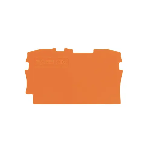 2002-1292,4SQMM END & INTERMEDIATE PLATE ORANGE COLOUR FOR 2 CONDUCTOR-WAGO