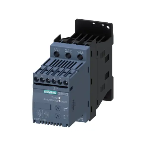 3RW3014-1BB14,6.5A 3KW/400V, 200-480V AC 110-230V AC/DC SCREW TERMINALS S00 SIRIUS SOFT STARTER-SIEMENS