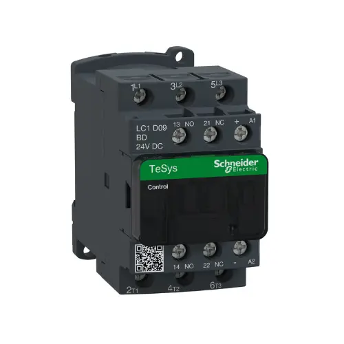 [SCHNEIDER] LC1D09BD,9A 1NO+1NC 3P 24V DC CONTACTOR-SCHNEIDER
