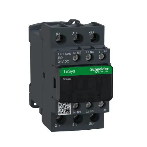 [SCHNEIDER] LC1D25BD,25A 1NO+1NC 3P 24V DC CONTACTOR-SCHNEIDER