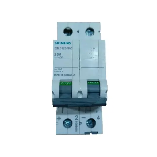 [SIEMENS] 5SL5220-7RC,20A DP 10KA C CURVE DC MCB-SIEMENS