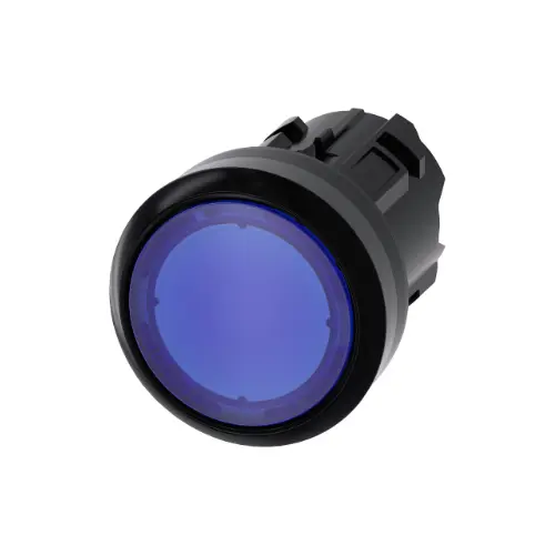 [SIEMENS] 3SU1001-0AB50-0AA0,ILLUMINATED PLASTIC PUSH BUTTON FLAT MOMENTARY TYPE BLUE COLOR-SIEMENS