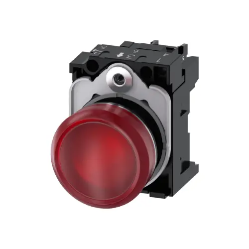 [SIEMENS] 3SU1156-6AA20-1AA0,22MM INDICATOR LIGHT ROUND TYPE RED COLOUR-SIEMENS