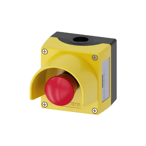 [SIEMENS] 3SU1801-0NB00-2AC2,PLASTIC ENCLOUSRE TOP PART YELLOW WITH PROTECTIVE COLLAR WITH 1 CONTROL POINT-SIEMENS