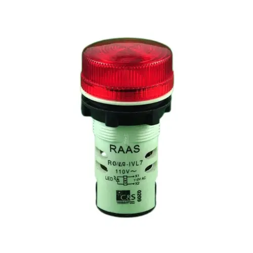 [C&S] RCN7IVL74-220V,BARREL TYPE EXCEED IND. LAMP 220V AC/DC RED