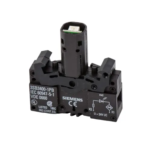 [SIEMENS] 3SB3400-1PB,ACTUATOR INDICATOR COMPONENT WITH INTEGRATED LED 24V AC/DC RED COLOR-SIEMENS
