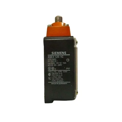 [SIEMENS] 3SE3120-1C,1NO+1NC SNAP ACTION OVER TRAVEL PLUNGER 40MM METAL LIMIT SWITCH-SIEMENS