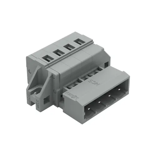 [WAGO] 231-604/019-000,2.5SQMM 4POLE MALE CONNECTOR WITH FIXING FLANGE GREY COLOUR-WAGO