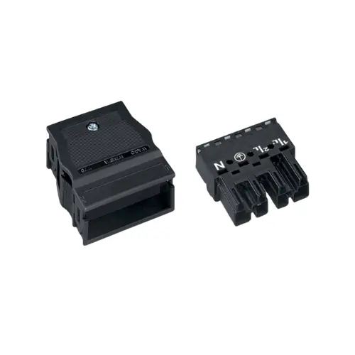 [WAGO] 770-114,4SQMM 4POLE PLUG WITH STRAIN RELIEF HOUSING BLACK COLOUR-WAGO