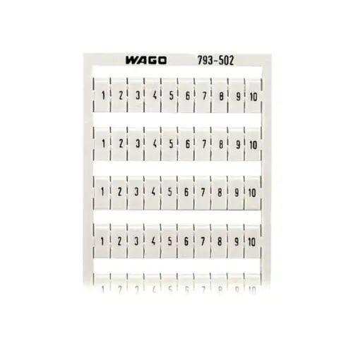 [WAGO] 793-502S,WMB SPECIAL MARKING CARD WHITE COLOUR (1 TO 10) 10-WAGO