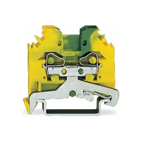 [WAGO] 281-107,4SQMM TERMINAL BLOCK CAGE CLAMP TYPE GREEN/YELLOW COLOUR-WAGO